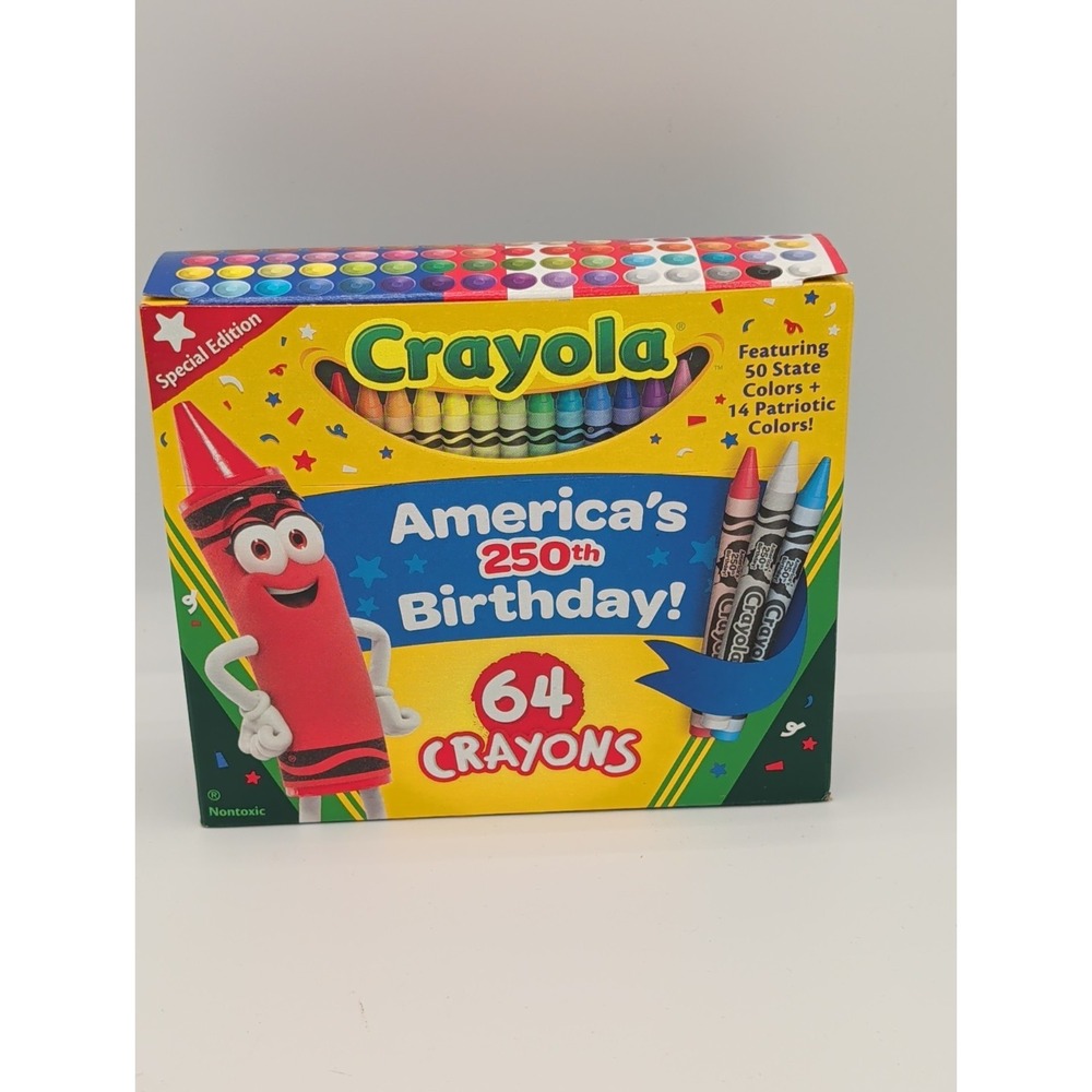 Crayola Crayons Special Edition 2026 Americas 250th Birthday 64 Ct America 250
